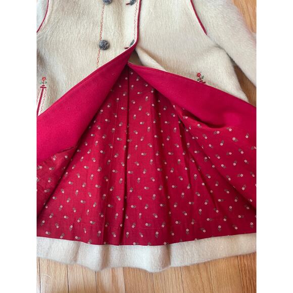 RARE Neiman Marcus Haidegger Austrian‎ Wool Peacoat Kids Size 65, embroidery - Picture 5 of 12